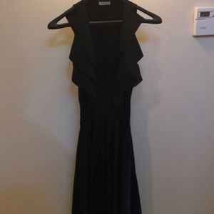 Black cotton sleeveless dress